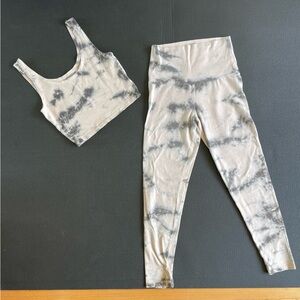 Groceries Apparel Tie-Dye Leggings and Crop Top Set